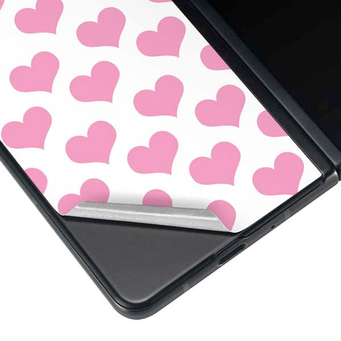 Plush Pink Hearts Galaxy Z Fold4 5G Skin