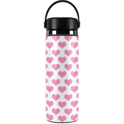 Plush Pink Hearts Hydro Flask 20oz Wide Mouth Skin