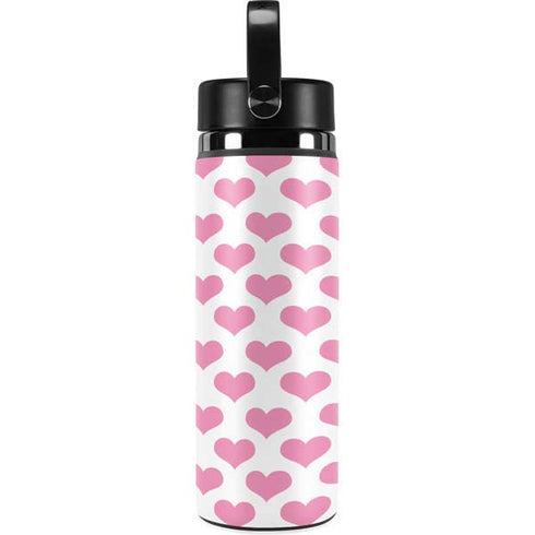 Plush Pink Hearts Hydro Flask 20oz Wide Mouth Skin