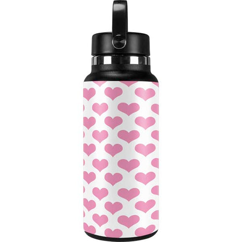 Plush Pink Hearts Hydro Flask 32oz Wide Mouth Skin