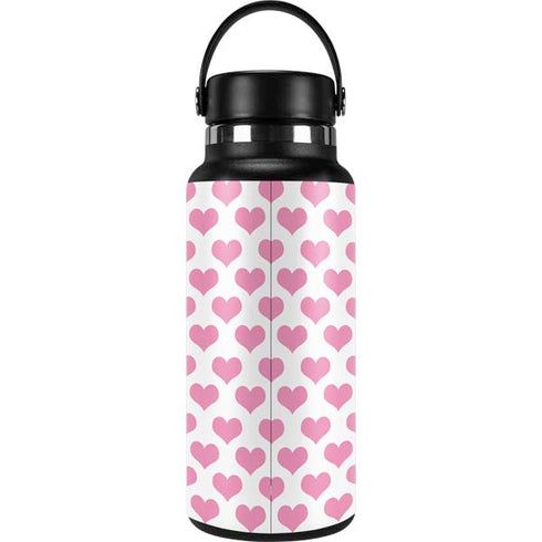 Plush Pink Hearts Hydro Flask 32oz Wide Mouth Skin