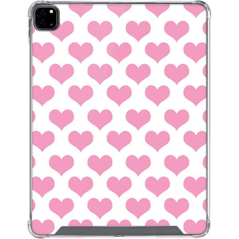 Plush Pink Hearts iPad Pro 12.9in (2020) Clear Case