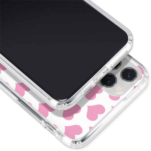 Plush Pink Hearts iPhone 11 Pro Clear Case