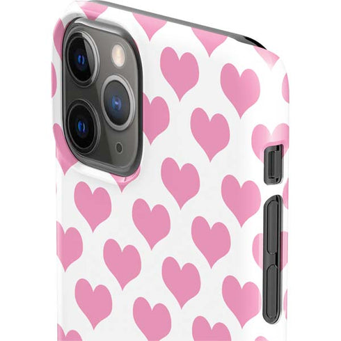 Plush Pink Hearts iPhone 11 Pro Lite Case
