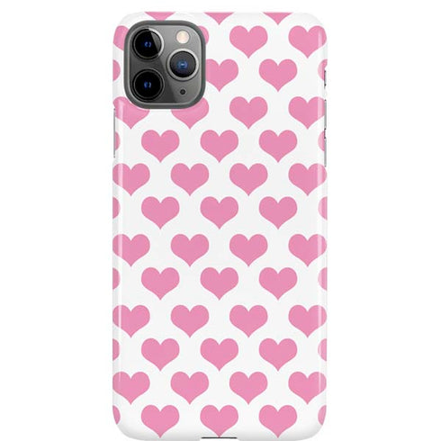Plush Pink Hearts iPhone 11 Pro Max Lite Case