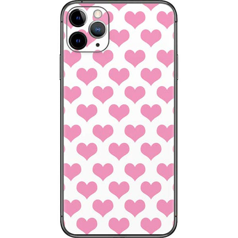 Plush Pink Hearts iPhone 11 Pro Max Skin