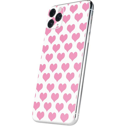 Plush Pink Hearts iPhone 11 Pro Max Skin