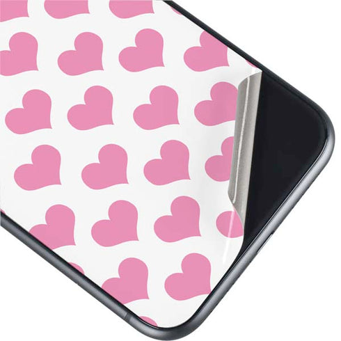 Plush Pink Hearts iPhone 11 Skin