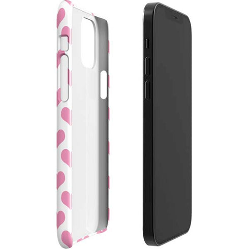 Plush Pink Hearts iPhone 12 Mini Lite Case