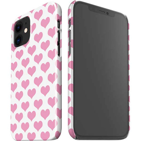Plush Pink Hearts iPhone 12 Mini Lite Case