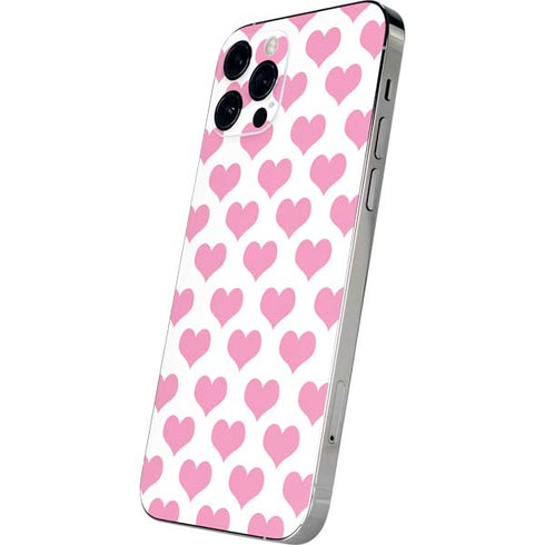 Plush Pink Hearts iPhone 12 Pro Skin