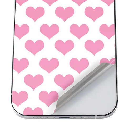Plush Pink Hearts iPhone 12 Pro Skin