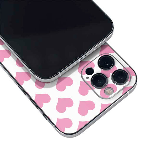Plush Pink Hearts iPhone 12 Pro Skin