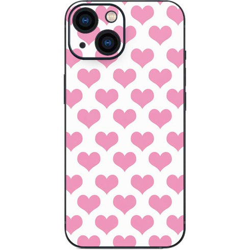 Plush Pink Hearts iPhone 13 Mini Skin