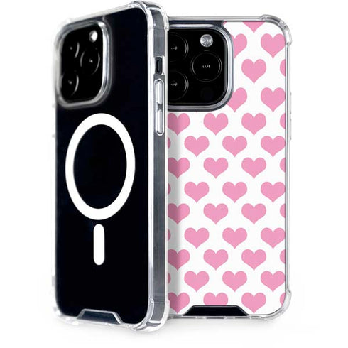 Plush Pink Hearts iPhone 13 Pro MagSafe Case