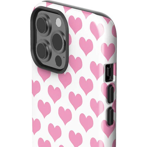 Plush Pink Hearts iPhone 13 Pro Max Impact Case