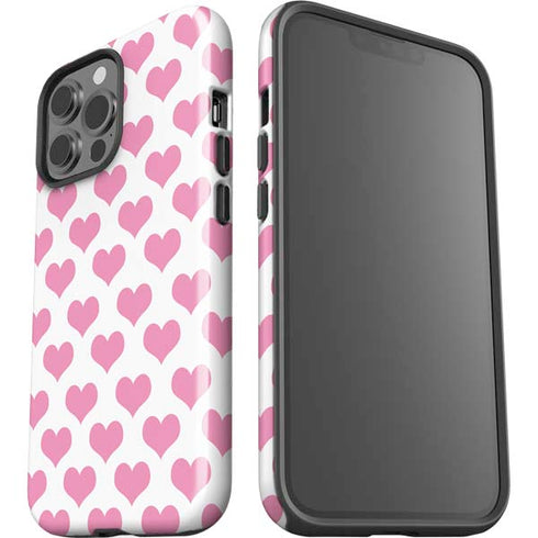 Plush Pink Hearts iPhone 13 Pro Max Impact Case