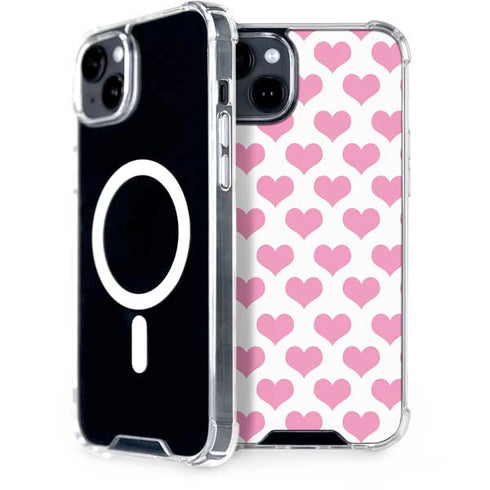 Plush Pink Hearts iPhone 14 MagSafe Case
