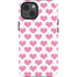 Plush Pink Hearts iPhone 15 Impact Case