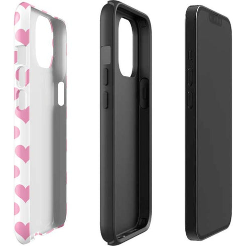 Plush Pink Hearts iPhone 15 Impact Case