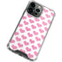 Plush Pink Hearts iPhone 15 Pro Clear Case