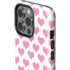 Plush Pink Hearts iPhone 15 Pro Impact Case