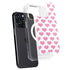Plush Pink Hearts iPhone 15 Pro MagSafe Case