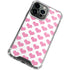 Plush Pink Hearts iPhone 15 Pro Max Clear Case