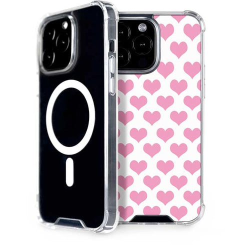 Plush Pink Hearts iPhone 14 Pro Max MagSafe Case