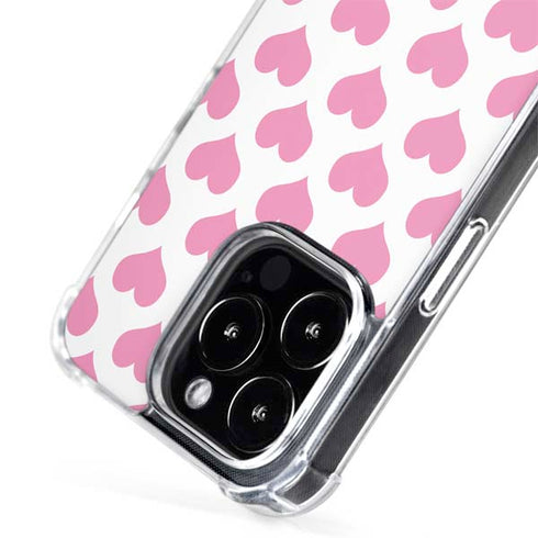 Plush Pink Hearts iPhone 15 Pro Max MagSafe Case