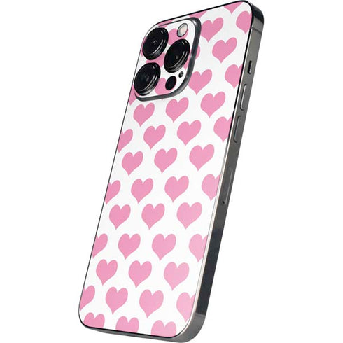 Plush Pink Hearts iPhone 15 Pro Skin