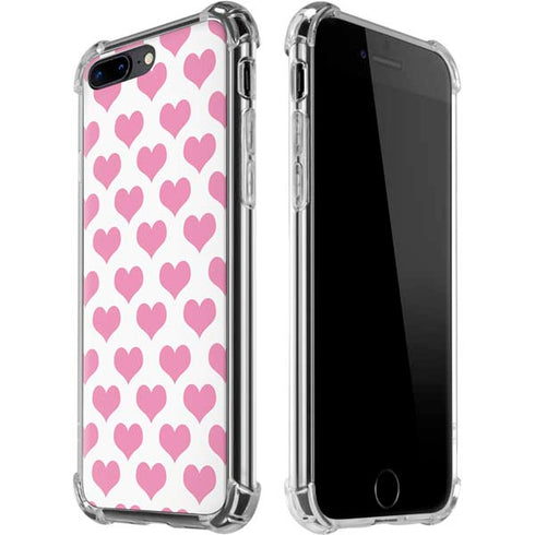 Plush Pink Hearts iPhone 7/8 Plus Clear Case
