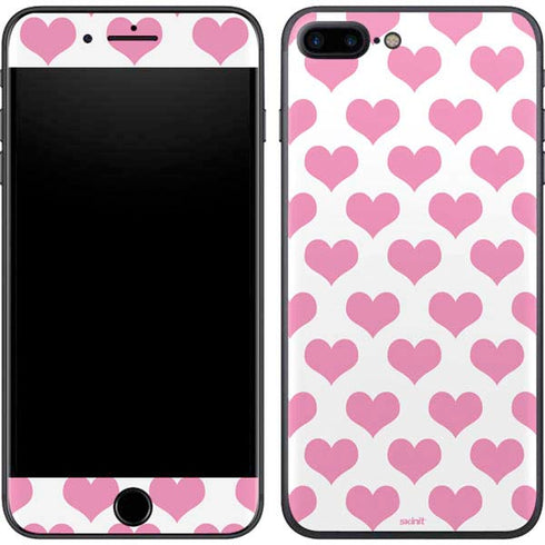 Plush Pink Hearts iPhone 7 Plus Skin