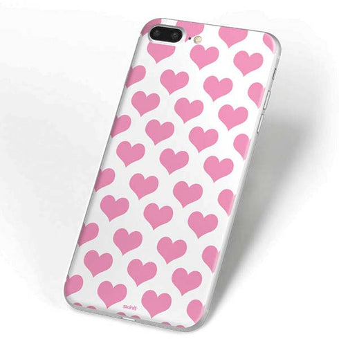 Plush Pink Hearts iPhone 7 Plus Skin