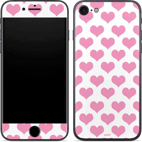 Plush Pink Hearts iPhone 7 Skin