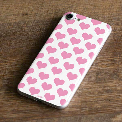 Plush Pink Hearts iPhone 7 Skin