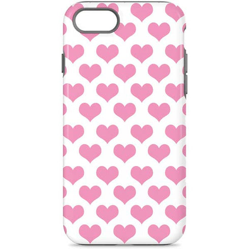 Plush Pink Hearts iPhone 8 Pro Case