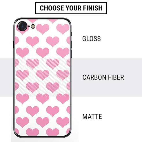 Plush Pink Hearts iPhone SE (2nd & 3rd Gen) Skin