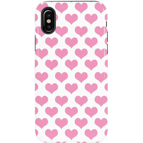 Plush Pink Hearts iPhone X Pro Case