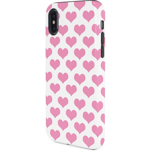 Plush Pink Hearts iPhone X Pro Case