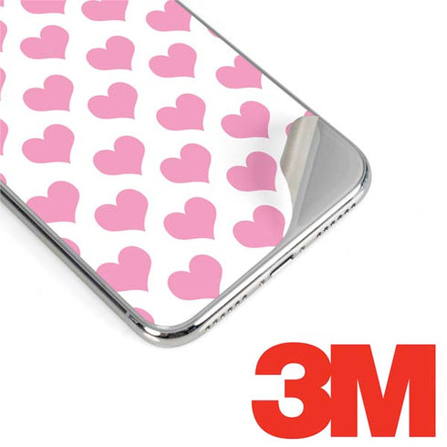 Plush Pink Hearts iPhone X Skin