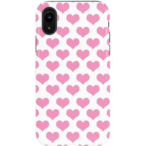 Plush Pink Hearts iPhone XR Pro Case