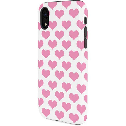 Plush Pink Hearts iPhone XR Pro Case