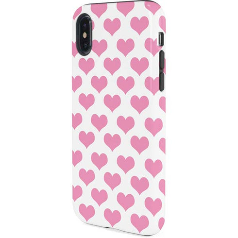 Plush Pink Hearts iPhone XS Pro Case