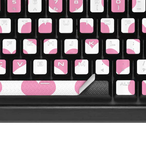 Plush Pink Hearts K95 RGB PLATINUM Mechanical Gaming Keyboard Skin