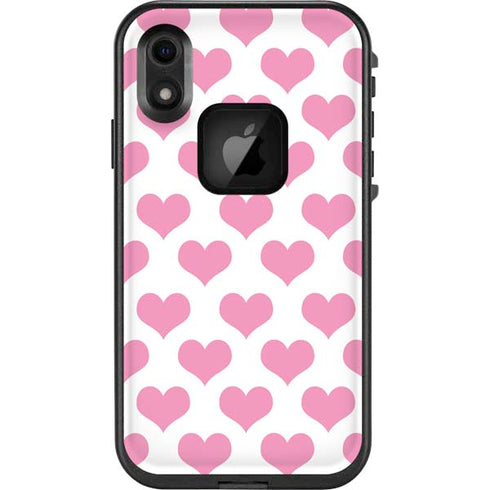 Plush Pink Hearts LifeProof Fre iPhone Skin