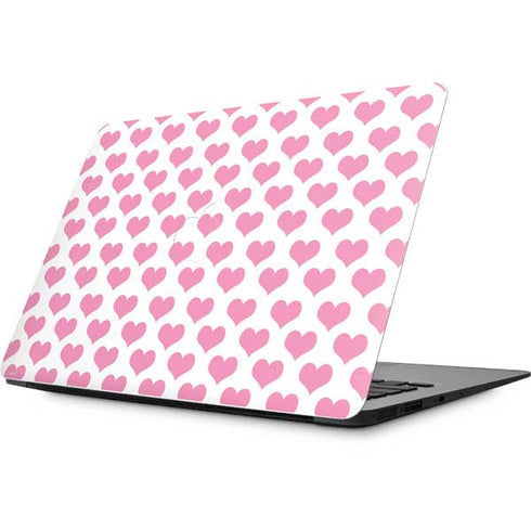 Plush Pink Hearts Apple MacBook Skin