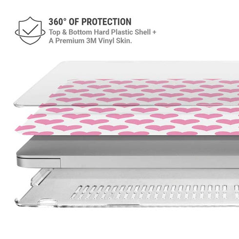 Plush Pink Hearts MacBook Air 13in M1 (2021) Case plus Skin