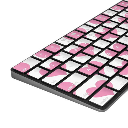 Plush Pink Hearts Magic Keyboard with Numeric Keypad Skin