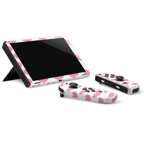 Plush Pink Hearts Nintendo Switch OLED (2021) Skin